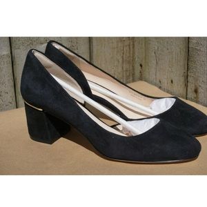 Cole Haan Zerogrand Blck Suede Heels Sz 7 B W/ Box